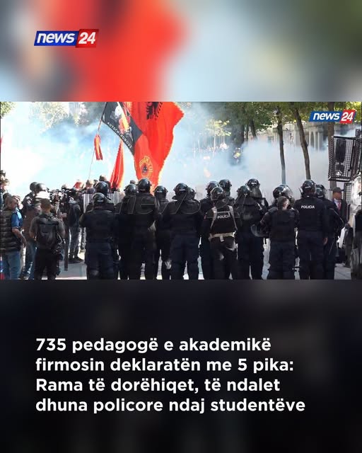 735 PEDAGOGË NË KRAH TË REVOLTËS POPULLORE: AKADEMIKËT KËRKOJNË DORËHEQJEN E EDI RAMËS